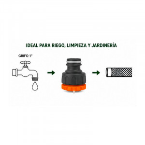 NIPLE DE ALTO CAUDAL PARA MANGUERA 1"...