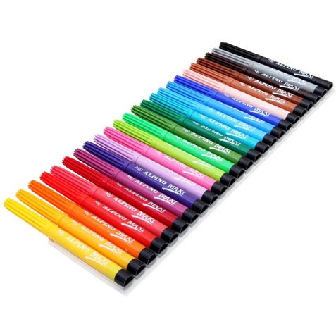 ESTUCHE 24 UNIDADES ROTULADORES PUNTA GRUESA ALPINO - AR000007-1