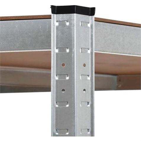 ESTANTERIA ESQUINERA MODULAR GALVANIZADA 5 BALDAS AJUSTABLES 180X90X40X70.5 - 75894-3