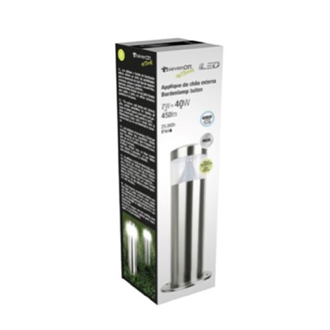 APLIQUE LED SUELO EXTERIOR ACERO 7W 450LM - 09299-1