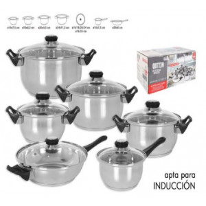 BATERIA DE COCINA 6 PIEZAS INDUCCION...