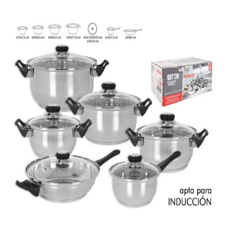 BATERIA DE COCINA 6 PIEZAS INDUCCION...