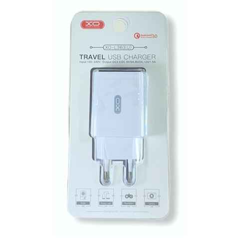 CARGADOR DE CORRIENTE L36 QUICK CHARGE 3.0 XO - XOL36WH -1