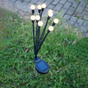 ESTACA SOLAR CON 10 LEDS LUZ CALIDA...