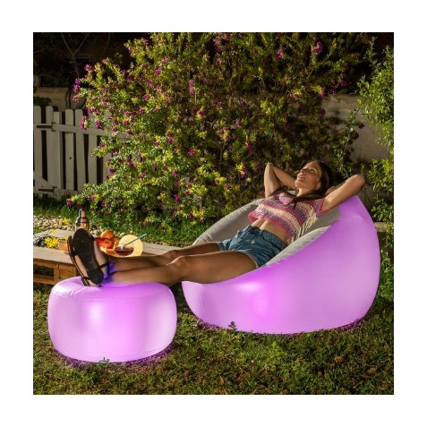 ASIENTO HINCHABLE LED CON MANDO A...