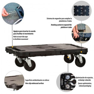 PLATAFORMA CON RUEDAS EXTENSIBLE PARA...