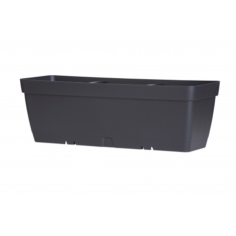 MACETA RECTANGULAR 50CM ANTRACITA CON DEPOSITO DE AGUA ARTPLAST