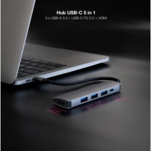 HUB USB-C 5 EN 1 | CONVERSOR USBC 3.1...
