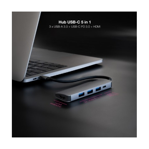 HUB USB-C 5 EN 1 | CONVERSOR USBC 3.1...