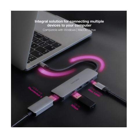 HUB USB-C 5 EN 1 | CONVERSOR USBC 3.1...