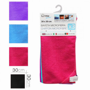 PACK 3 BAYETAS MICROFIBRAS 30X30 3...