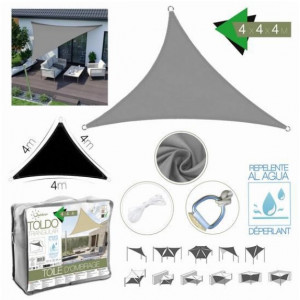 TOLDO TRIANGULAR 4X4X4 METROS GRIS...