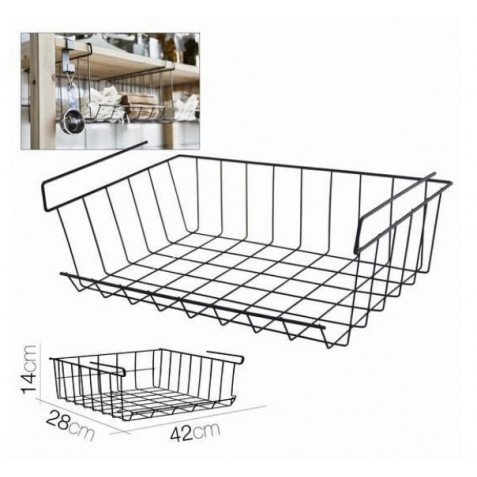 CESTA HOSTELERIA COLGANTE NEGRA 42X28X14