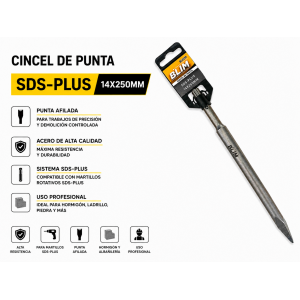 CINCEL DE PUNTA SDS-PLUS 14X250mm. BLIM