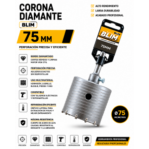 CORONA DIAMANTE 75 MM BLIM