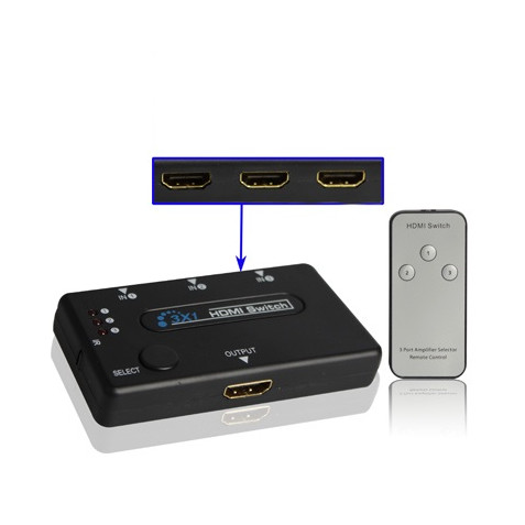 SWITCH HDMI 3 PUERTOS 1080P CON MANDO...