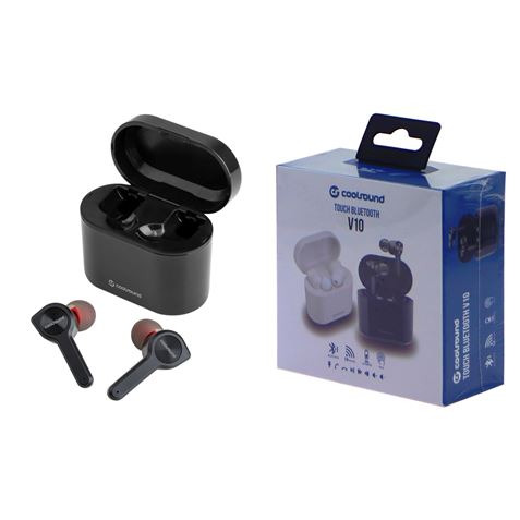 EARBUDS TWS V10 TOUCH BLUETOOTH NEGROS COOLSOUND - CS0202