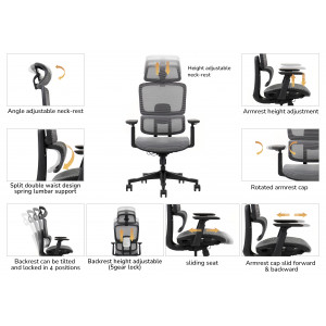 SILLA OFICINA GAMA SENIOR SE1400 CROMAD