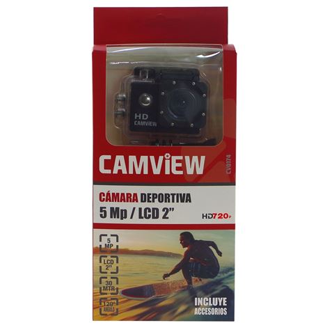 CAMARA DEPORTIVA FULL HD 720P 5MPX | LCD 2" | CAMVIEW - CV0174-5