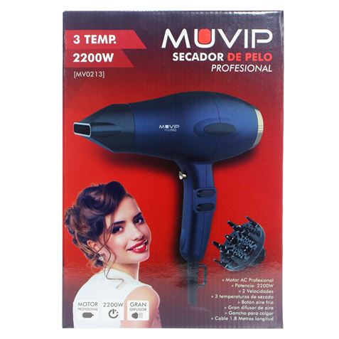 SECADOR DE PELO PROFESIONAL 2200W MUVIP - MV0213-2