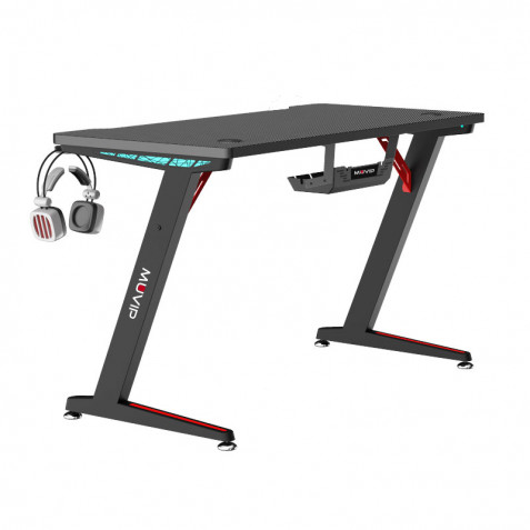 MESA GAMING PRO300 FIBRA CARBONO LUZ...