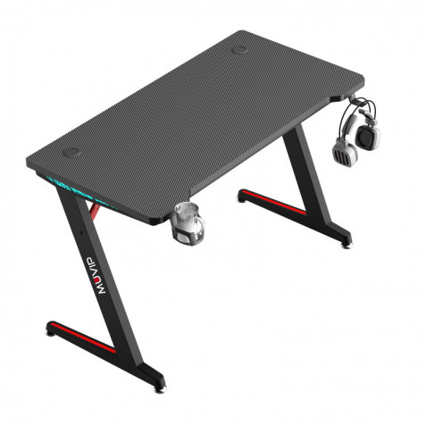 MESA GAMING PRO300 FIBRA CARBONO LUZ...