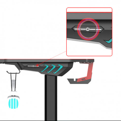 MESA GAMING PRO800 XL FIBRA CARBONO |...