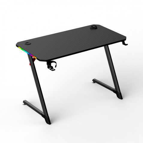 MESA GAMING PRO1700 FIBRA CARBONO LUZ...