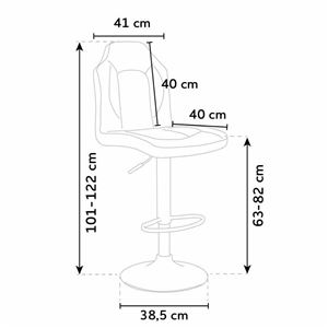 TABURETE GAMING RACING NEGRO/BLANCO MUVIP - MV0197-3