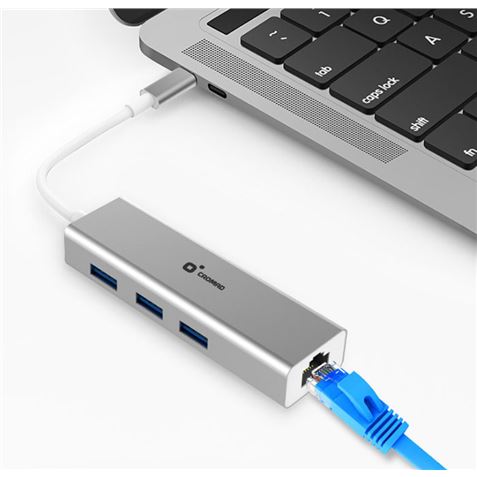 ADAPTADOR TIPO C - HUB USB 3.0 Y RJ45 10/100/1000 CROMAD - CR0981-3