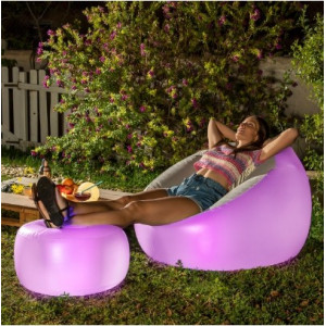 ASIENTO HINCHABLE LED CON MANDO A...