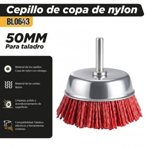 CEPILLO DE COPA DE NYLON 50MM PARA...