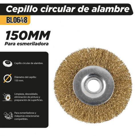 CEPILLO CIRCULAR DE ALAMBRE 150MM...