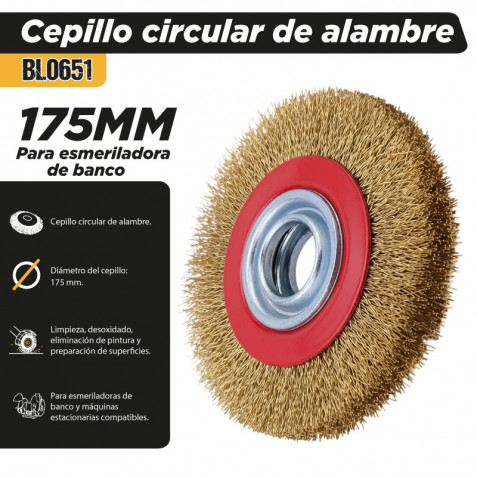 CEPILLO CIRCULAR DE ALAMBRE 175MM...