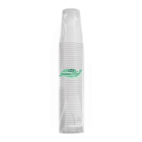PACK 50 VASOS PLASTICOS BLANCO 250CC...