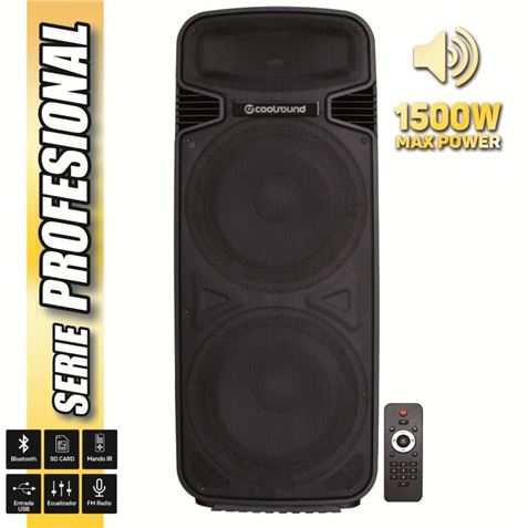 ALTAVOZ AUTOAMPLIFICADO PRO500 2X15" 1500W SERIE PRO COOLSOUND - CS0185-1