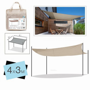 TOLDO RECTANGULAR 3X4 METROS BEIGE +...