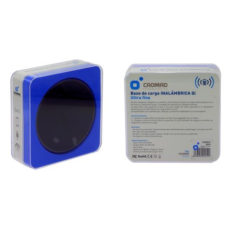 BASE DE CARGA INALAMBRICA QI ULTRA FINA ROJO CROMAD - BASEQICROMAD