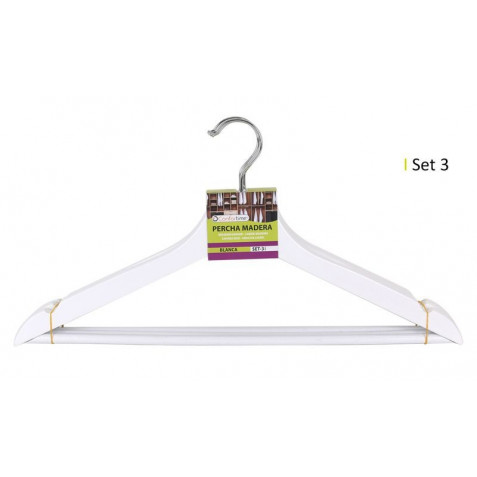 SET 3 PERCHAS MADERA BLANCA 42.5X21.5...