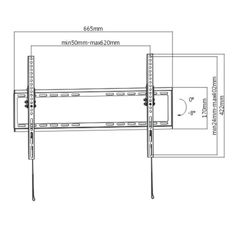 SOPORTE TV LED ULTRA SLIM 37"-70" CROMAD - CR0869-1