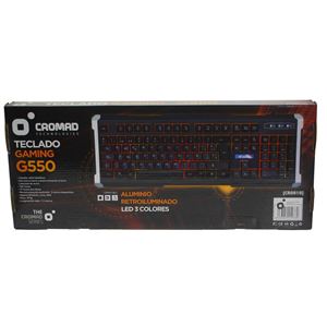 TECLADO GAMING G550 ALUMINIO + LED CROMAD - CR0818-5