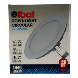 DOWNLIGHT EMPOTRAR ULTRAPLANO LED LUZ FRIA 18W ELBAT - EB0185-EB01876-3