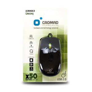 RATÓN X50 USB NEGRO/VERDE CROMAD - CR0663-1