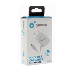 CARGADOR DE CORRIENTE MICRO USB 2.1A BLANCO CROMAD - CR0537 2