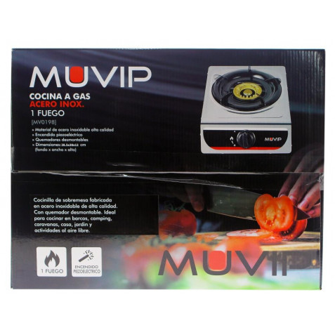 COCINA GAS INOX 1 FUEGO MUVIP