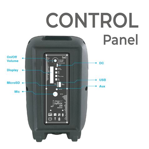 ALTAVOZ KARAOKE 6.5" JOYBOX J20 150W BIWOND - BW0043-4