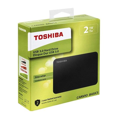 DISCO DURO EXTERNO 2TB 2.5" USB 3.0 CANVIO BASICS TOSHIBA - HDTB420EK3AA-1