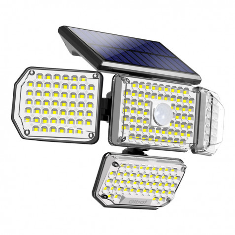 FOCO SOLAR CUÁDRUPLE CON SENSOR 430LM...