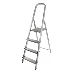 ESCALERA ALUMINIO 4 PELDAÑOS MADER