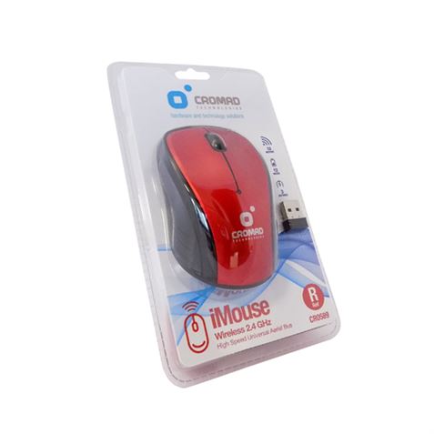 RATÓN INALÁMBRICO IMOUSE ROJO CROMAD - CR0589_PACK